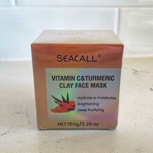 Seacall Vitamin C Turmeric Clay Face Mask Skincare Beauty 5.29 Ounce NIB SEALED